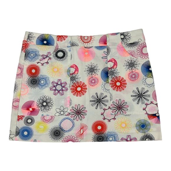 Kate Spade Saturday Dresses & Skirts - Kate Spade Saturday Womens White Colorful Spirograph Pockets Back Zip Skirt 4